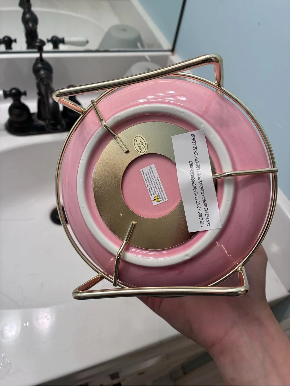 Jewelry Headband Display Rack Gold Metal